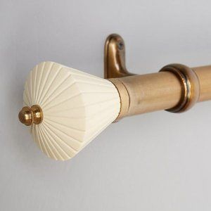 Anthropologie Clustered Fan Curtain Rod Finials
